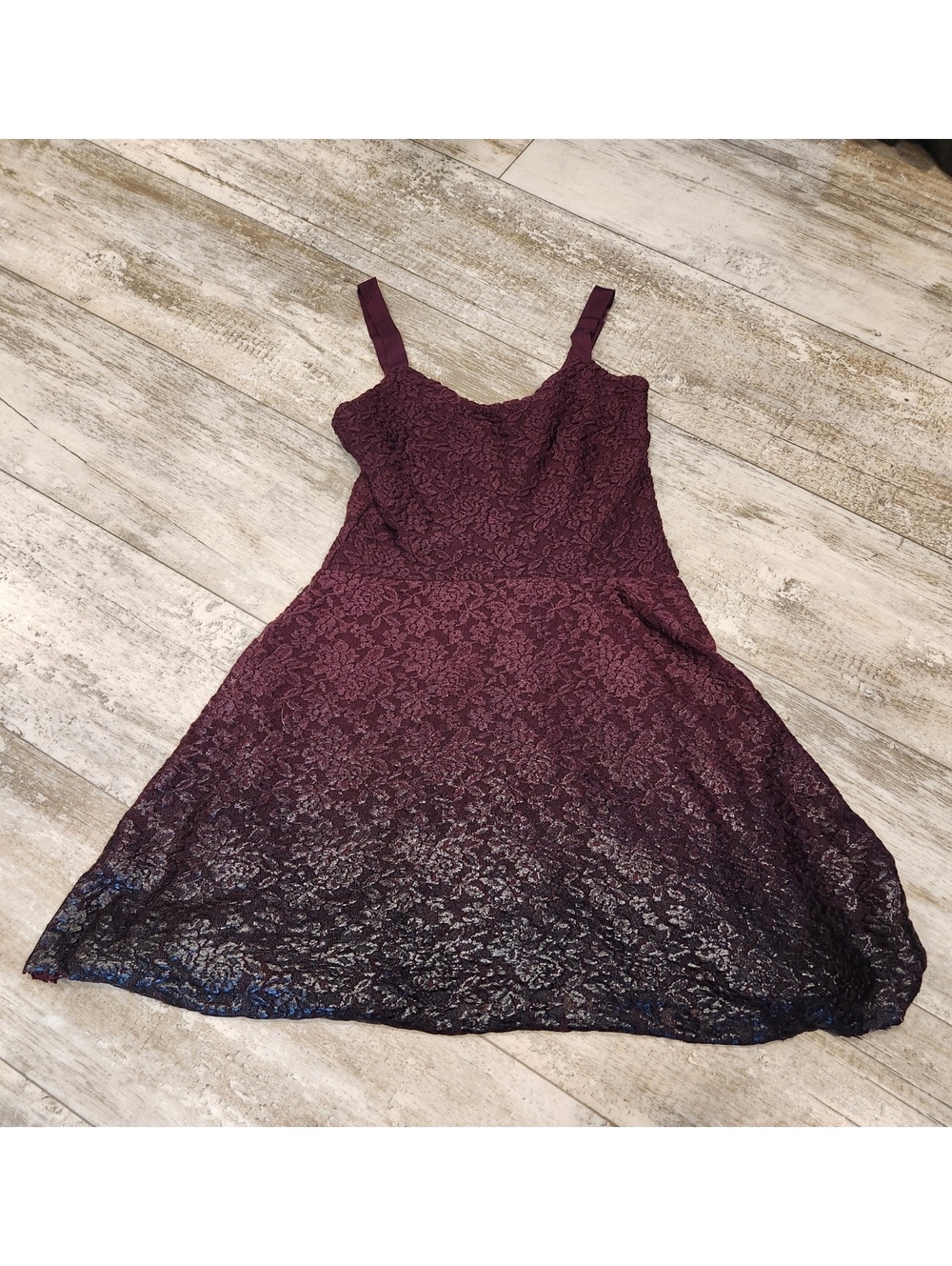Free People Burgundy Lace Dress Whimsigoth Boho Fairycore